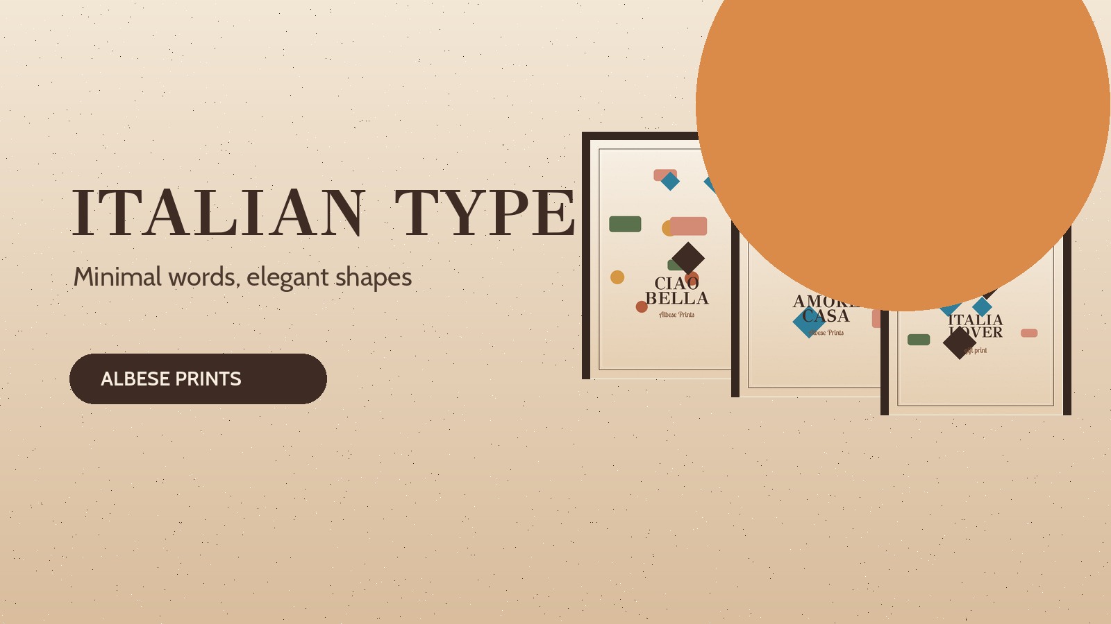 Tipografia italiana minimale
