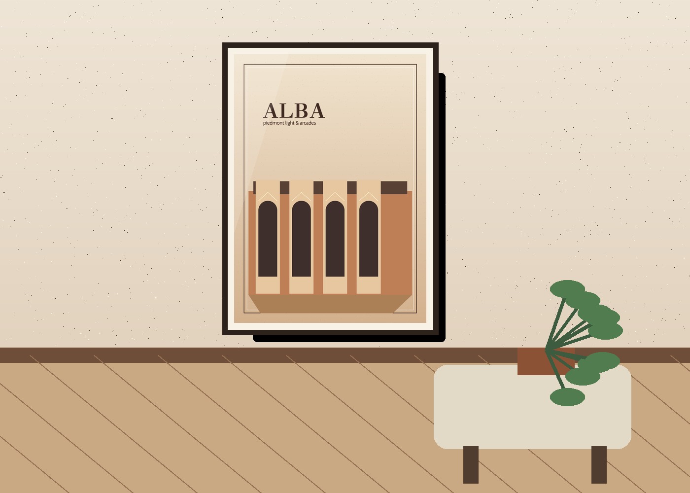 Arkaden von Alba mockup